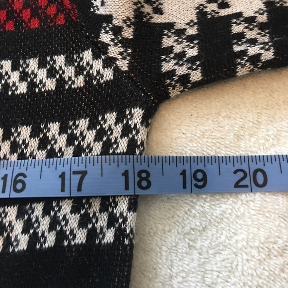 Valerie Stevens Sz L open front long line cardigan sweater. Hounds tooth. - Picture 6 of 8